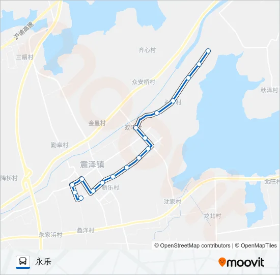震泽307路 Bus Line Map