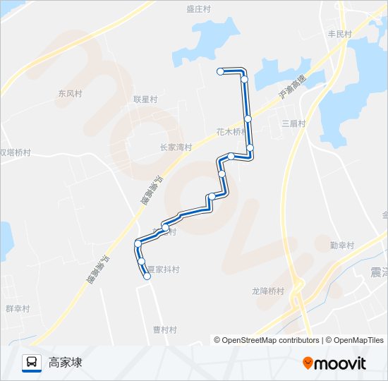 公交震泽309路的线路图