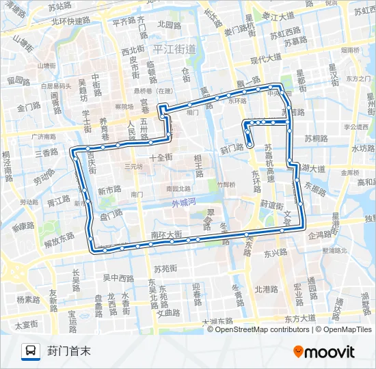 公交200北环线路的线路图