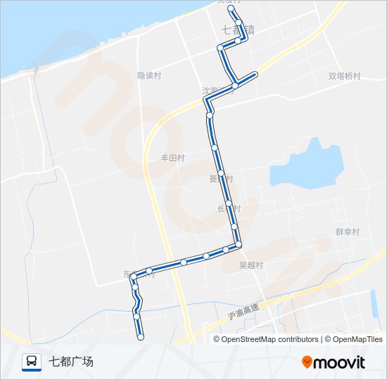 公交吴江七303路的线路图