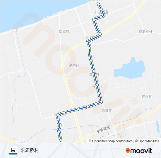 公交吴江七303路的线路图