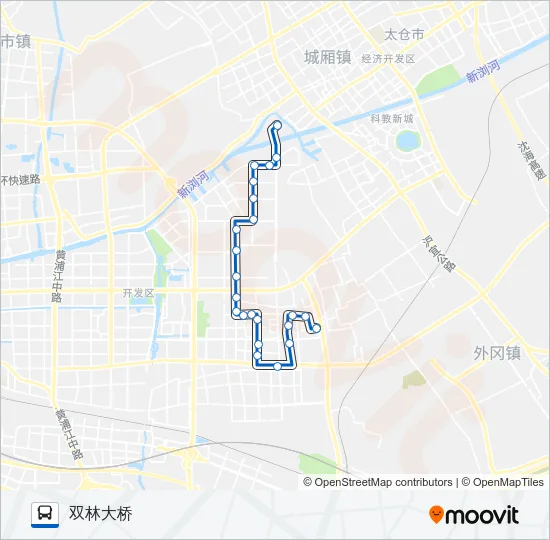 公交开发区219路的线路图