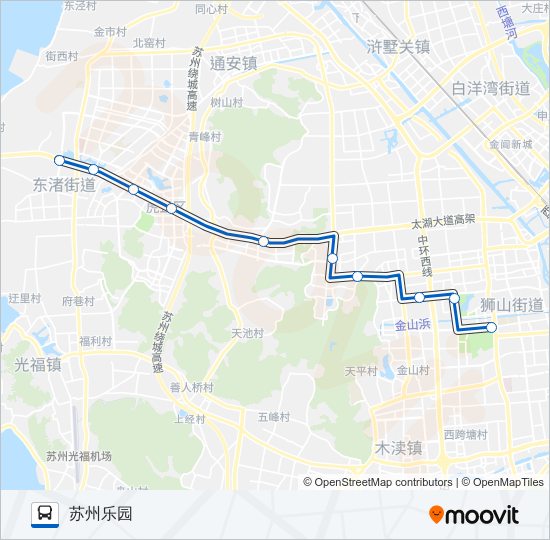 公交有轨电车1号路的线路图