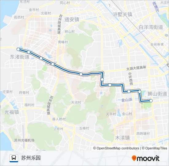 有轨电车1号线 Bus Line Map