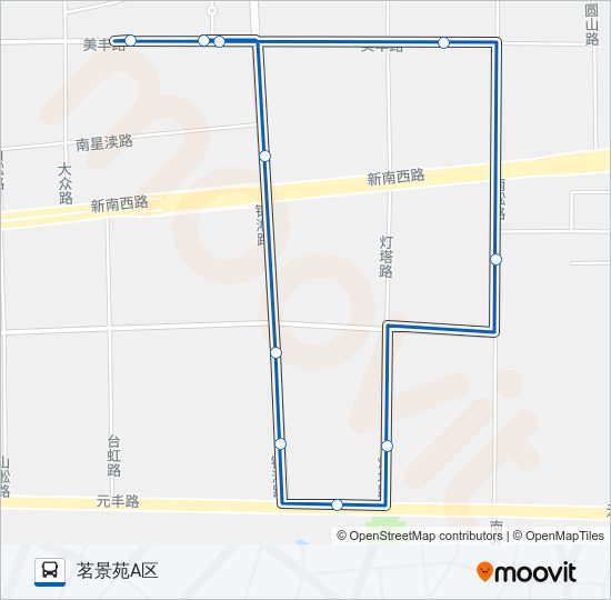 公交高新区201路的线路图