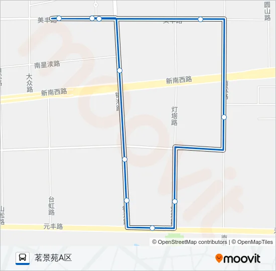 公交高新区201路的线路图
