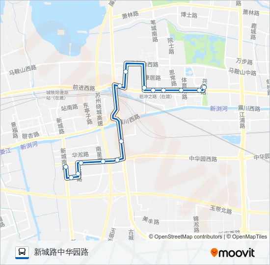 公交高新区204路的线路图