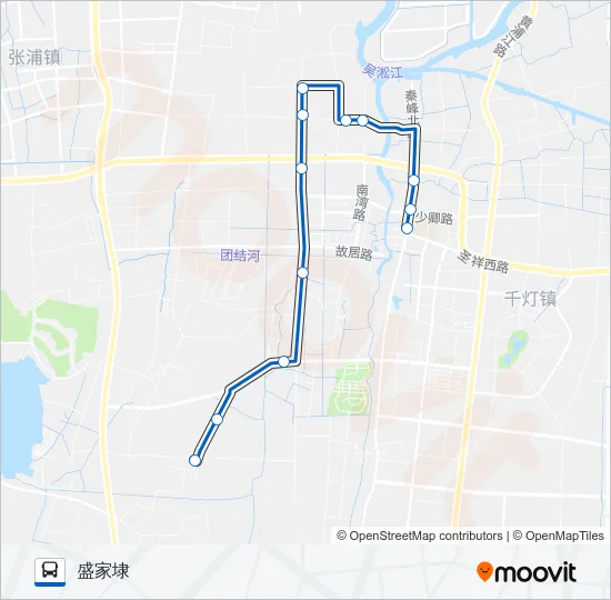 千灯区域352路 Bus Line Map