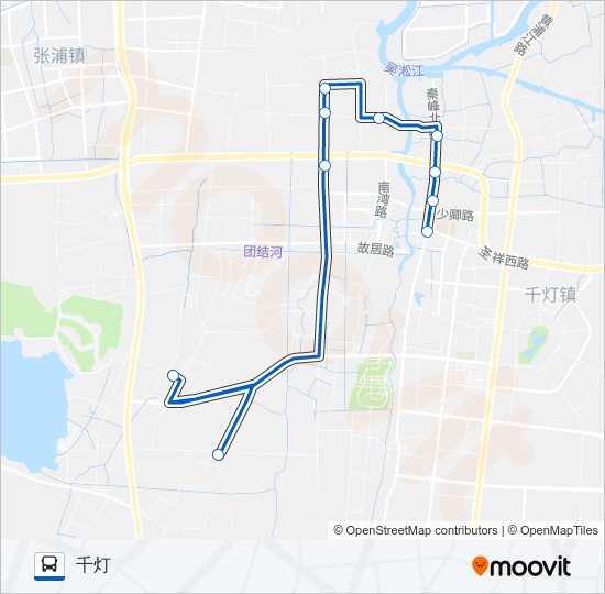 千灯区域352路 bus Line Map