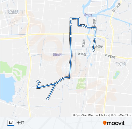 公交千灯区域352路的线路图