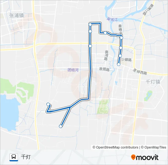 千灯区域352路 Bus Line Map