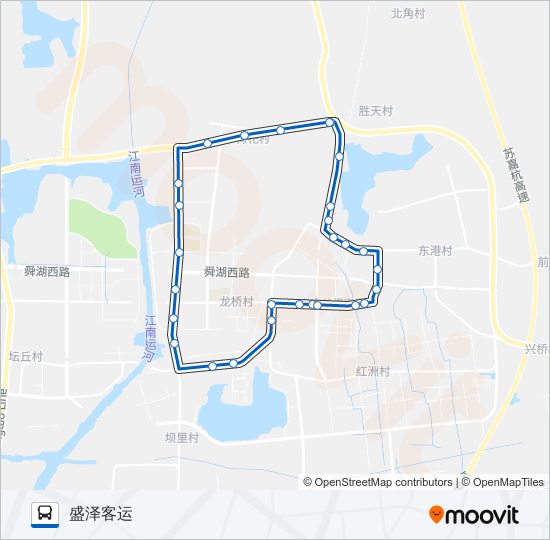 公交吴江161内环路的线路图