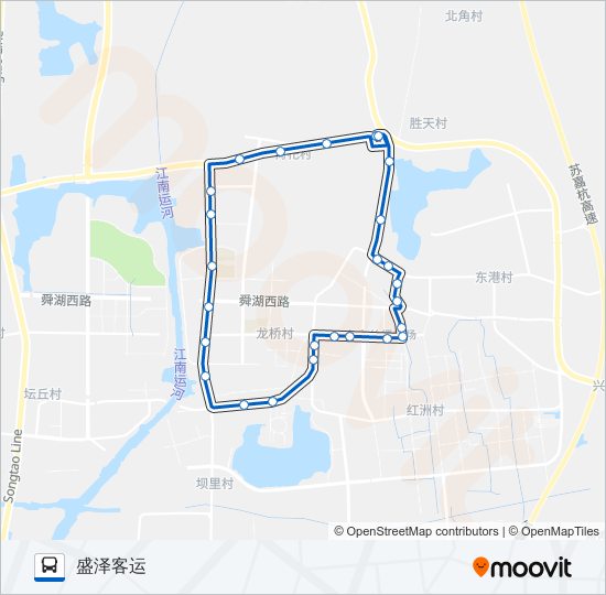 吴江161路外环 bus Line Map