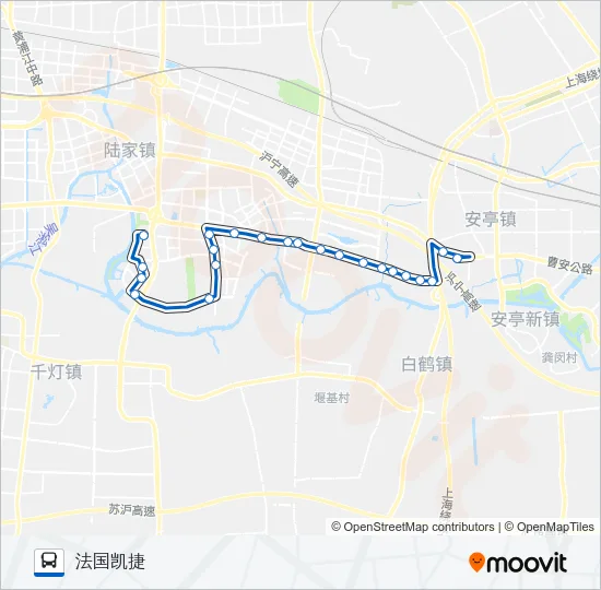 花桥区域228路 Bus Line Map