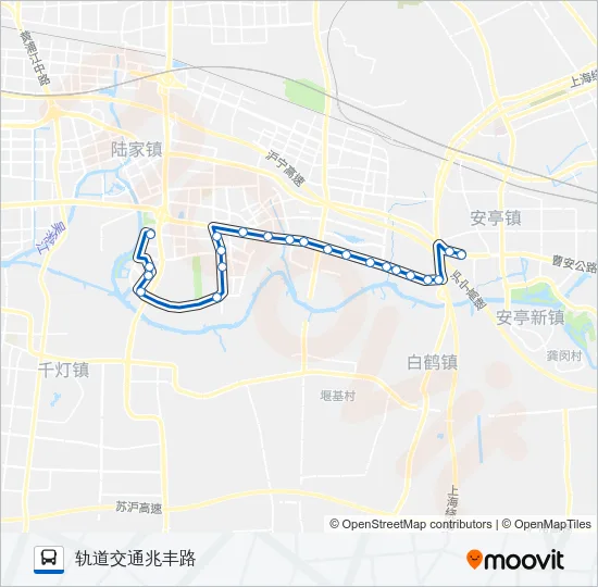 花桥区域228路 Bus Line Map