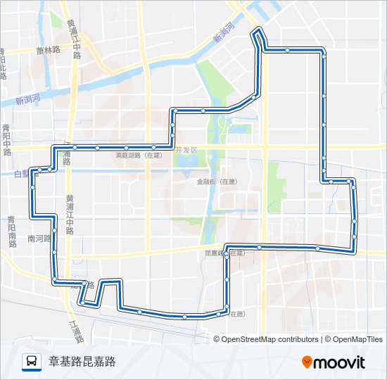 公交开发区218环线路的线路图