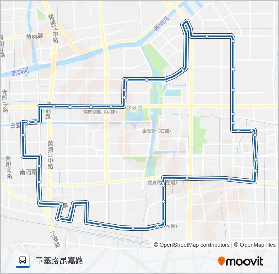 开发区218路环线 Bus Line Map