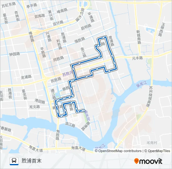 胜浦环镇公交专线车 Bus Line Map
