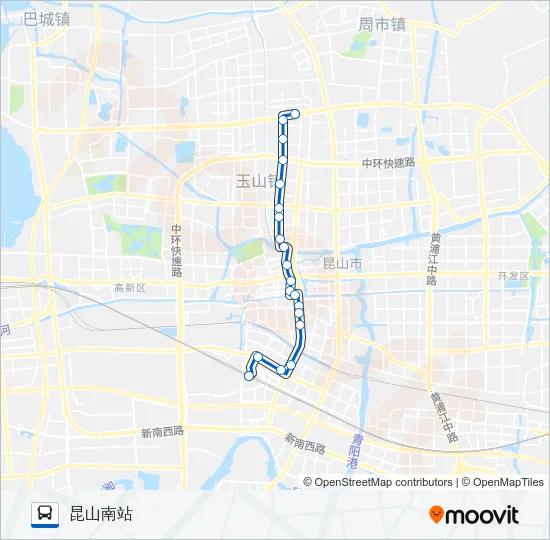 昆山2路 Bus Line Map