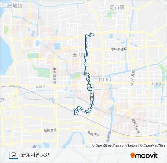 昆山2路 Bus Line Map