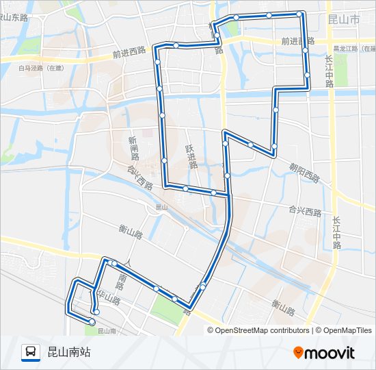 昆山3路 Bus Line Map