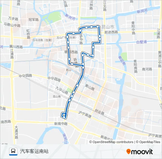 昆山4路 Bus Line Map