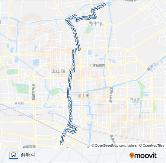 昆山6路 bus Line Map