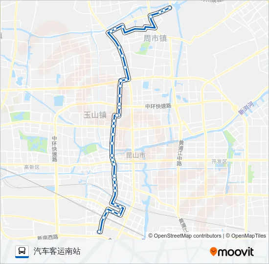 昆山6路 Bus Line Map