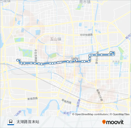 昆山8路 Bus Line Map