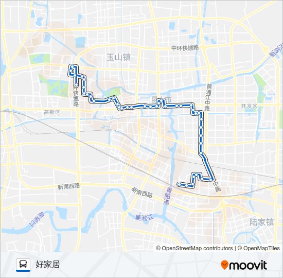 公交昆山9路的线路图