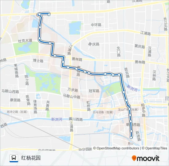 昆山10路 Bus Line Map