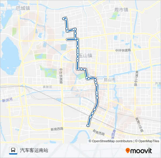 昆山18路 Bus Line Map