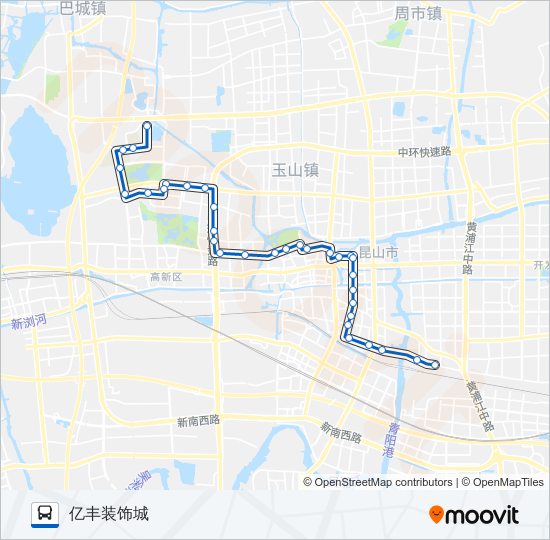 昆山19路 bus Line Map