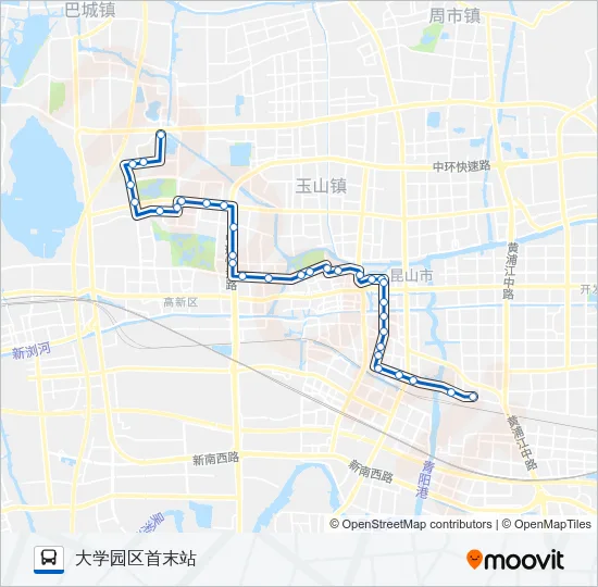 昆山19路 Bus Line Map