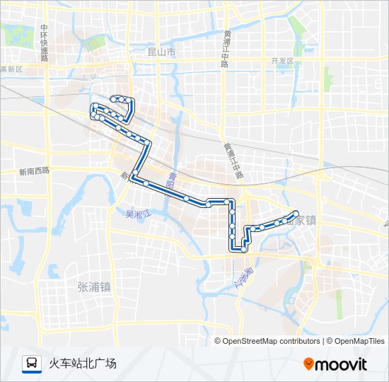 公交昆山27路的线路图