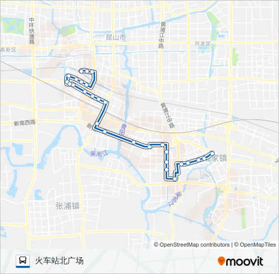 昆山27路 Bus Line Map