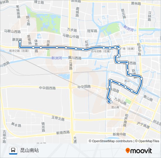 公交昆山28路的线路图