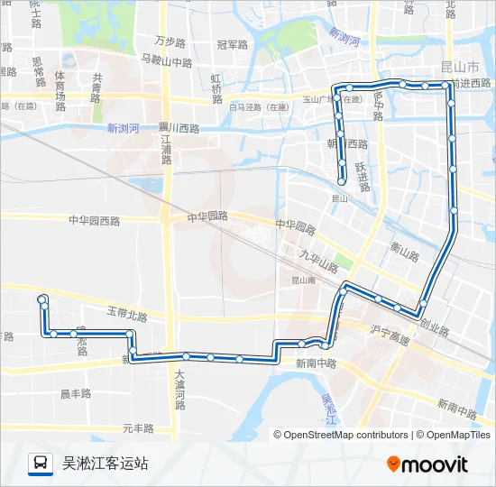 昆山30路 Bus Line Map