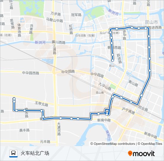 公交昆山30路的线路图