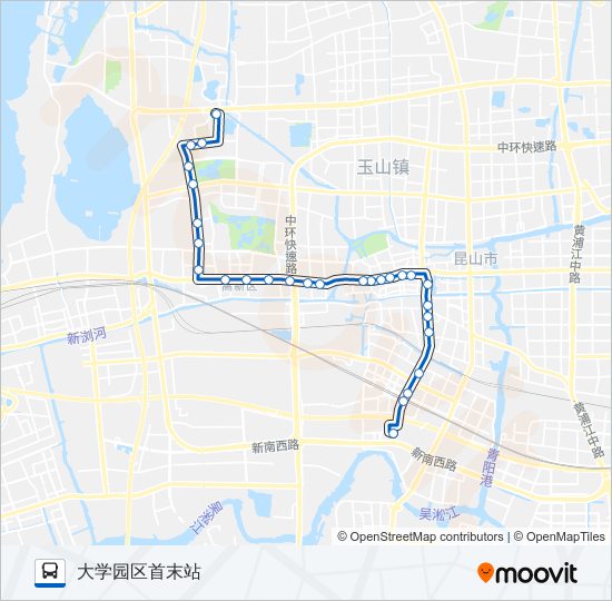 公交昆山32路的线路图
