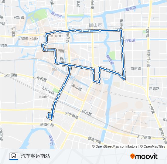 昆山34路 bus Line Map