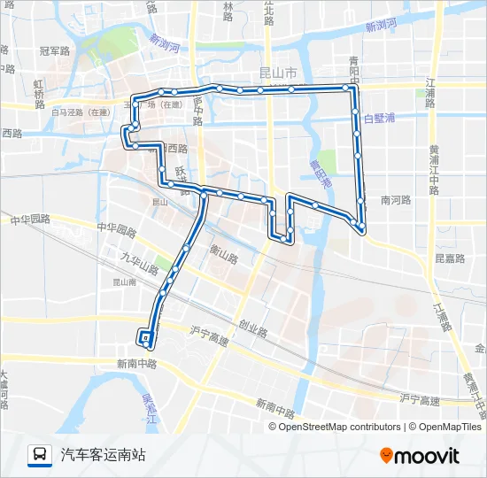 昆山34路 Bus Line Map