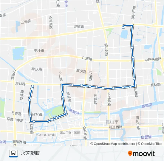 昆山51路 Bus Line Map
