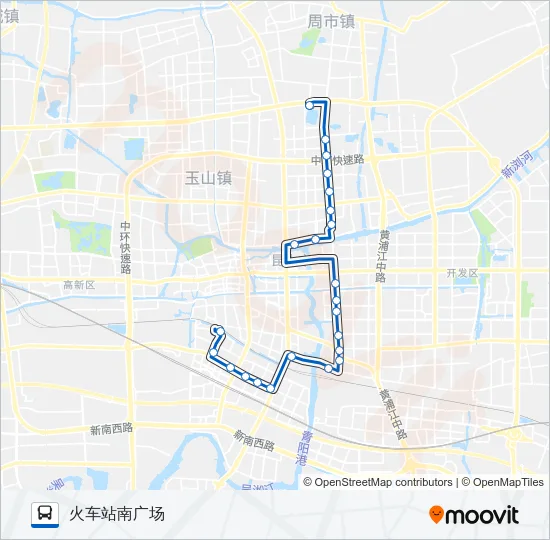 昆山52路 Bus Line Map