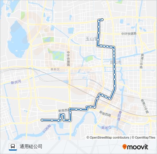 公交昆山58路的线路图