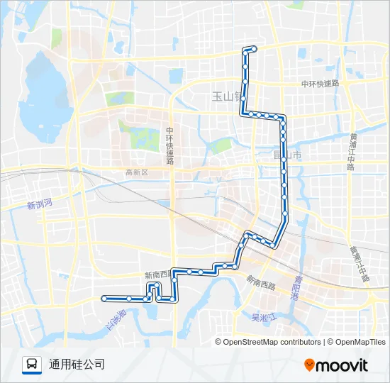 昆山58路 Bus Line Map