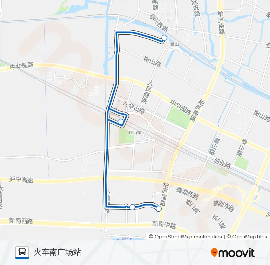 公交昆山88路的线路图