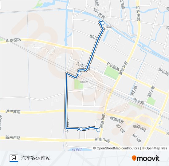 公交昆山88路的线路图