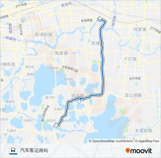 昆山游1路 Bus Line Map