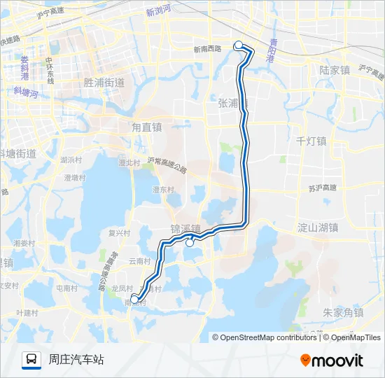 昆山游1路 Bus Line Map